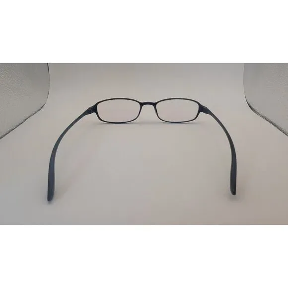 Black Reading Glasses +2.5 Rectangular Frame Plastic Lightweight Readers Unisex - Picture 2 of 4